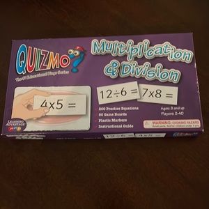 Quizmo multiplication and division game